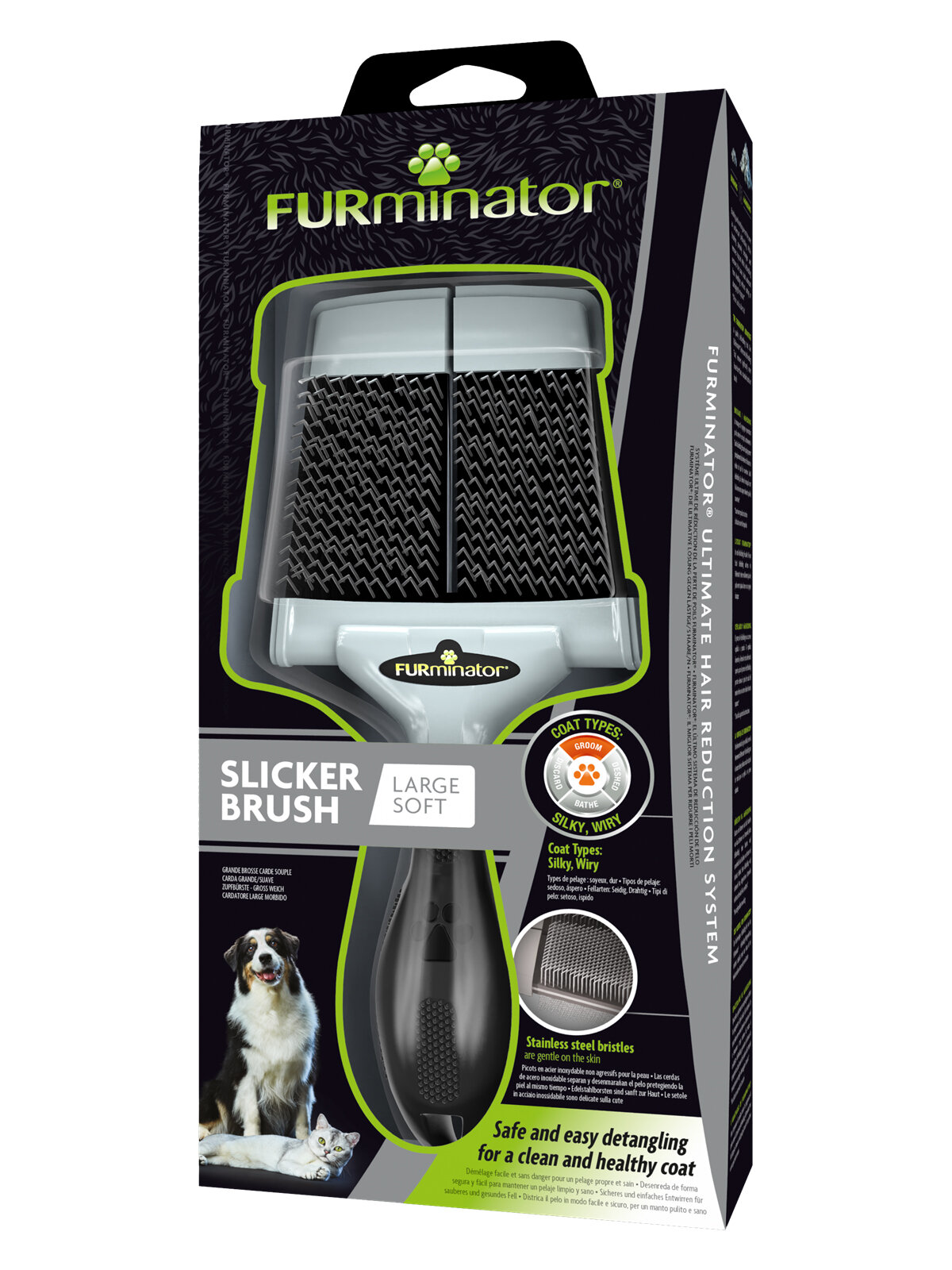 FURminator пуходерка мягкая Large Soft Slicker большая - фото №4