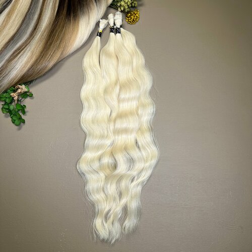 Волосы кудри славянские Belli Capelli на классической капсуле 40-45см оттенок №1001 (25 капсул)