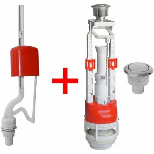Сливная арматура для унитаза ИнкоЭр (И - СБ1-НпрНРФ-Х-М Р) клапан спускной однокнопочный хром инкоэр и сб1 а р