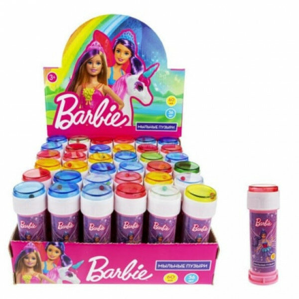 Мыльные пузыри Barbie, 1 баночка, 60 мл Т22255
