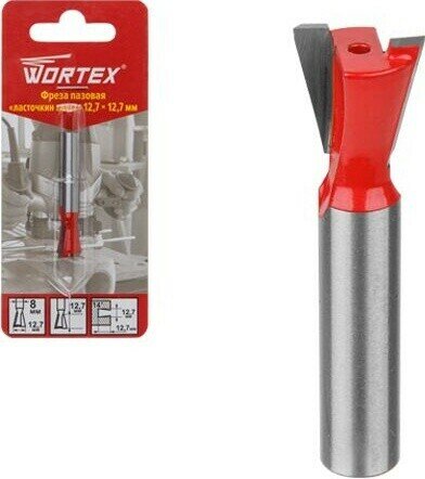 фото Фреза по дереву пазовая ласточкин хвост 16х12,7х45 мм WORTEX (0318100)