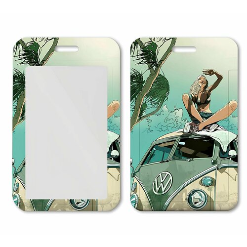 Кредитница  KART104, коралловый, голубой