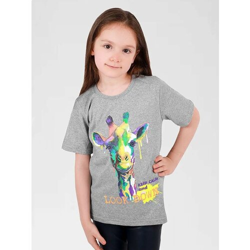 фото Футболка rich line, размер 104, серый