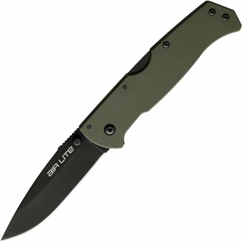 нож складной cold steel cs20nqldebk luzon black medium blade dark earth handle Нож складной Cold Steel CS26WDODBK Air Lite, Black Blade, OD Green Handle