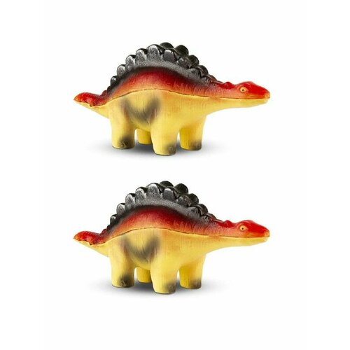 ДВЕ Игрушки-антистресс Сквиш Динозавр Стегозавр 15 см