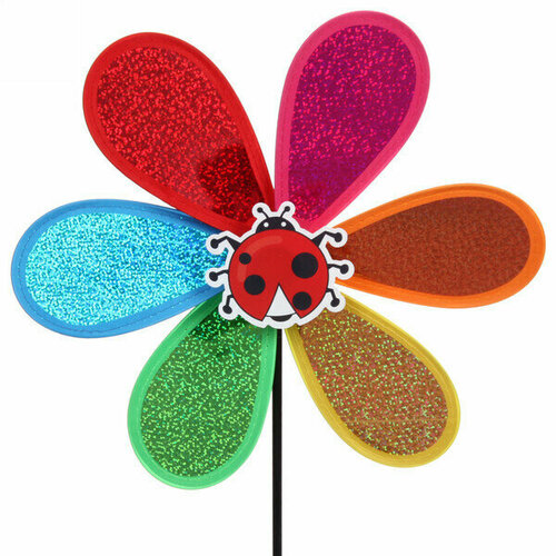 Ветрячок d-25 см Радуга блеска 65 см микс 409₽