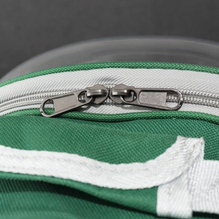 Прозрачный раскладывающийся рюкзак для животных, 33х28х42 см, зеленый - фотография № 10