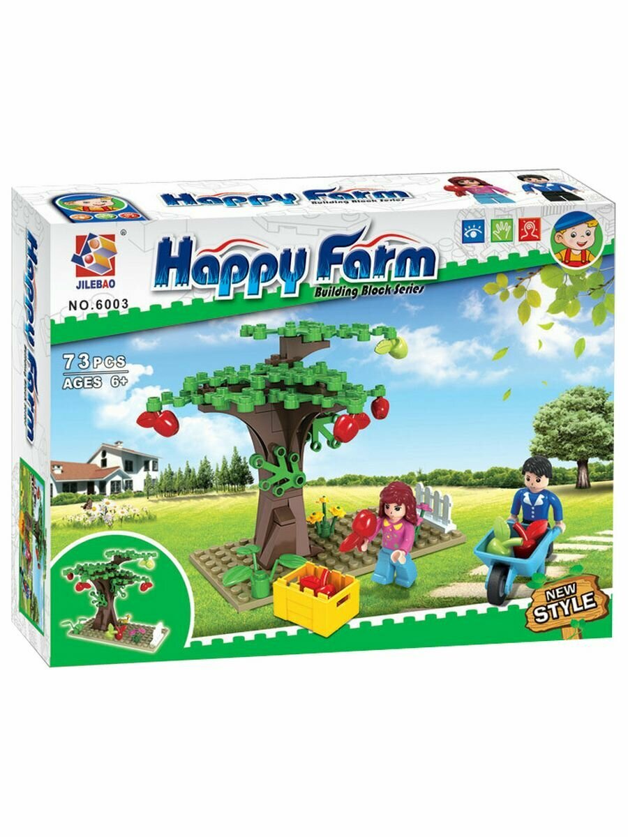 Конструктор Happy Farm Дерево в саду 73 деталей
