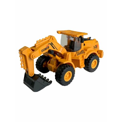 Модель строительной техники инерционная Экскаватор, 16,5 см