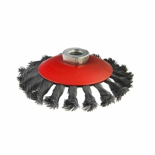 Кордщетка Hammer Flex 207-112 115мм M14 радиальная витая жесткая, для УШМ — фото 11