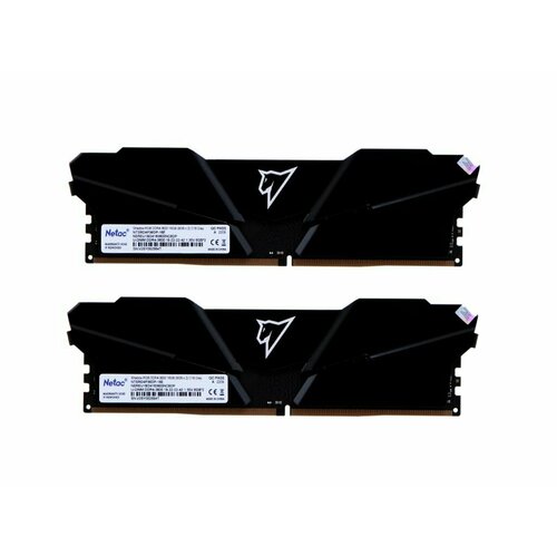 Модуль памяти Netac Shadow DDR4 DIMM 3600Mhz PC28800 CL18 - 16Gb Kit 2x8Gb NTSRD4P36DP-16E 732000₽