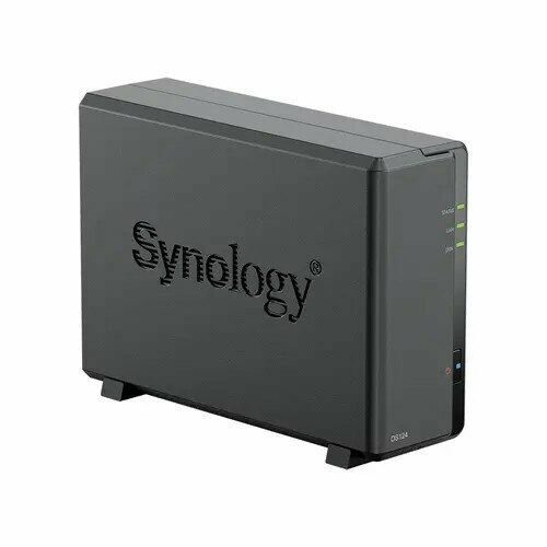 Synology Дисковый массив DS124 Сетевое хранилище 1x 2.5 3.5, горячая , RAID modes: keine, 1x GB-LAN, Веб-сервер, 2x USB3.0, процессор: Quad Core