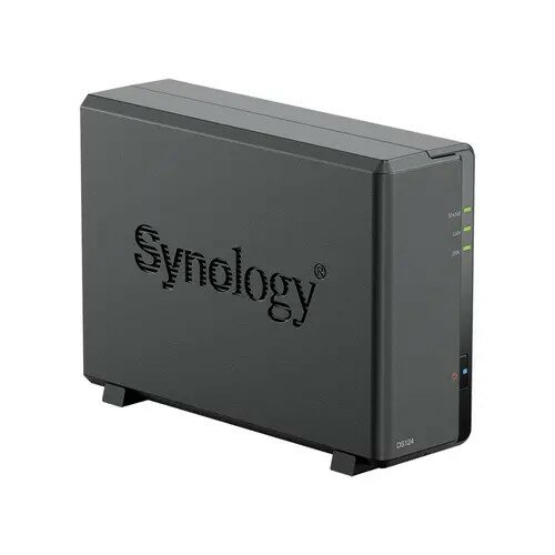 Synology Дисковый массив DS124 Сетевое хранилище 1x 2.5" 3.5", горячая , RAID modes: keine, 1x GB-LAN, Веб-сервер, 2x USB3.0, процессор: Quad Core