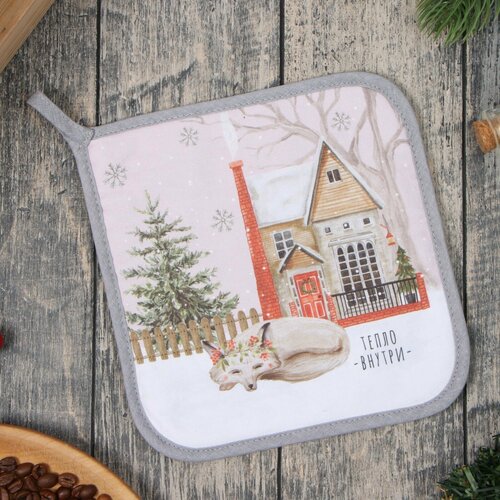 Прихватка Этель Звери в городе 19х19 см 100 хл ватин 250 гм2 442₽