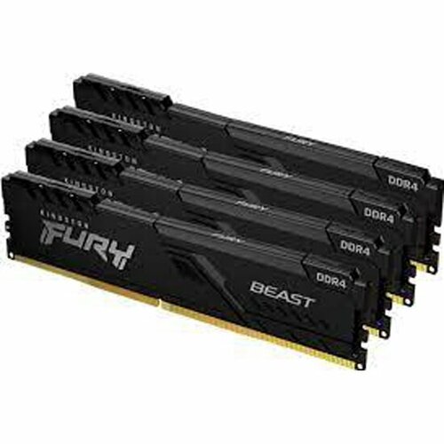 Оперативная память KINGSTON DDR4 128Gb 4x32Gb 3200 MHz pc-25600 FURY Beast Black KF432C16BBK4128 3822000₽