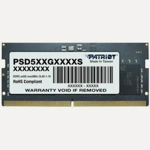 Изображение товара Оперативная память Patriot Memory SO-DIMM DDR5 8Gb 5600Mhz pc-44800 Signature Line CL46 1.1V (PSD58G560041S)