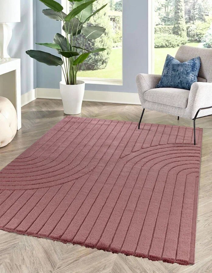 фото Ковер Sofia 0E421A D. Pink-D. Pink в гостиную в дом в зал в квартиру в комнату в спальню 1 x 1.4 м.