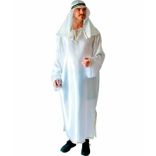 Мужской костюм Шейх (18319) 48-52 карнавальный костюм шейх балахон головной убор р 50 52 страна карнавалия цвет белый материал полиэстер