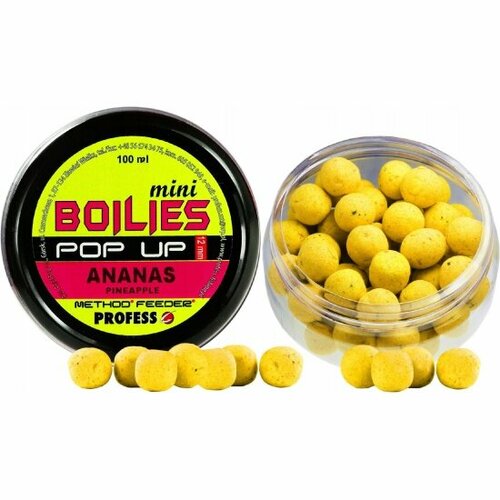 Бойлы тонущие Traper Mini Boilies Method Feeder Ananas 9 мм / 50 гр (Ананас) 95 шт бойлы тонущие traper mini boilies method feeder banan 9 мм 50 гр банан 95 шт