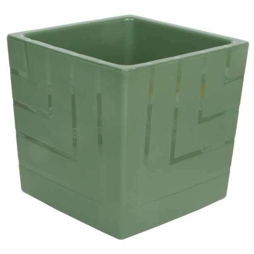 Горшок Квадро 11,5х11,5х12 см 1,2 л зеленый