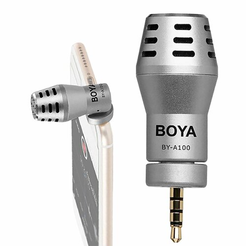 Микрофон BOYA BY-A100 для смартфона TRRS Серебро 145000₽