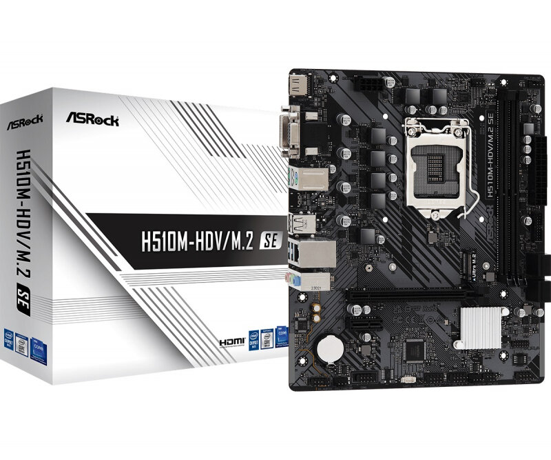 Материнская плата ASROCK H510M-HDV/M.2 SE (LGA1200 mATX)