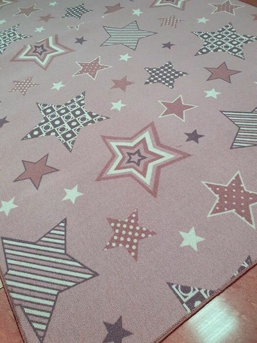 Нева Тафт Детский ковер-палас звезды сияют розовый 1.5x2.5 м. - фотография № 7