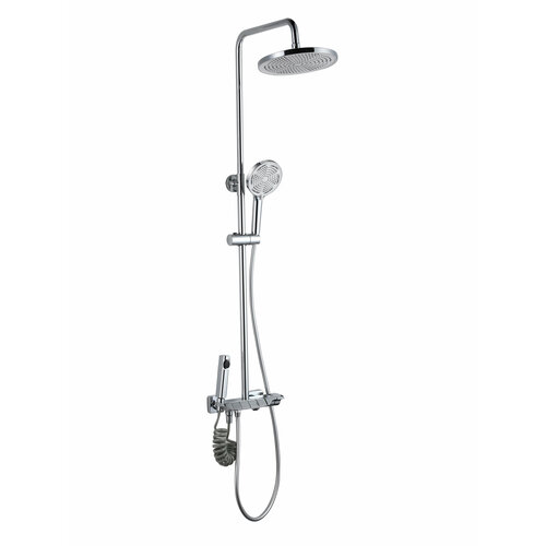 Душевая система 35к ПСМ-800-87CH клавишное упр. лейка 'Тропический душ круг' + гигиен. лейка хром