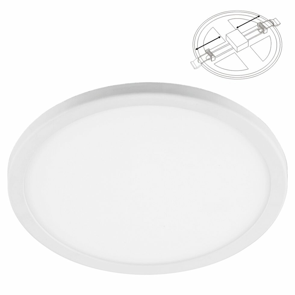 фото Светильник светодиодный с регулируемым монтажным диаметром, AL508, 14W 4000К, 175-265V, 1120Lm, IP20, 120°, 175*175*20мм