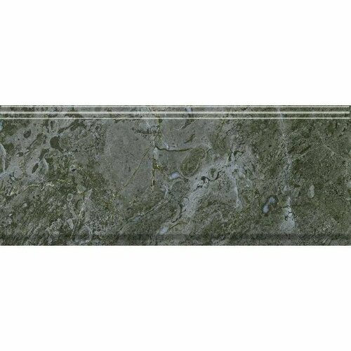 Плитка BDA026R Бордюр Серенада зеленый глянцевый обрезной 30x12