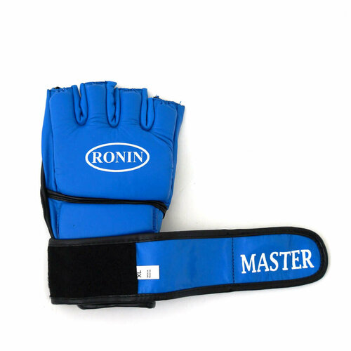 Перчатки MMA Ronin Master цвет синий-черный размер XL перчатки спарринговые ronin цвет синий размер xl