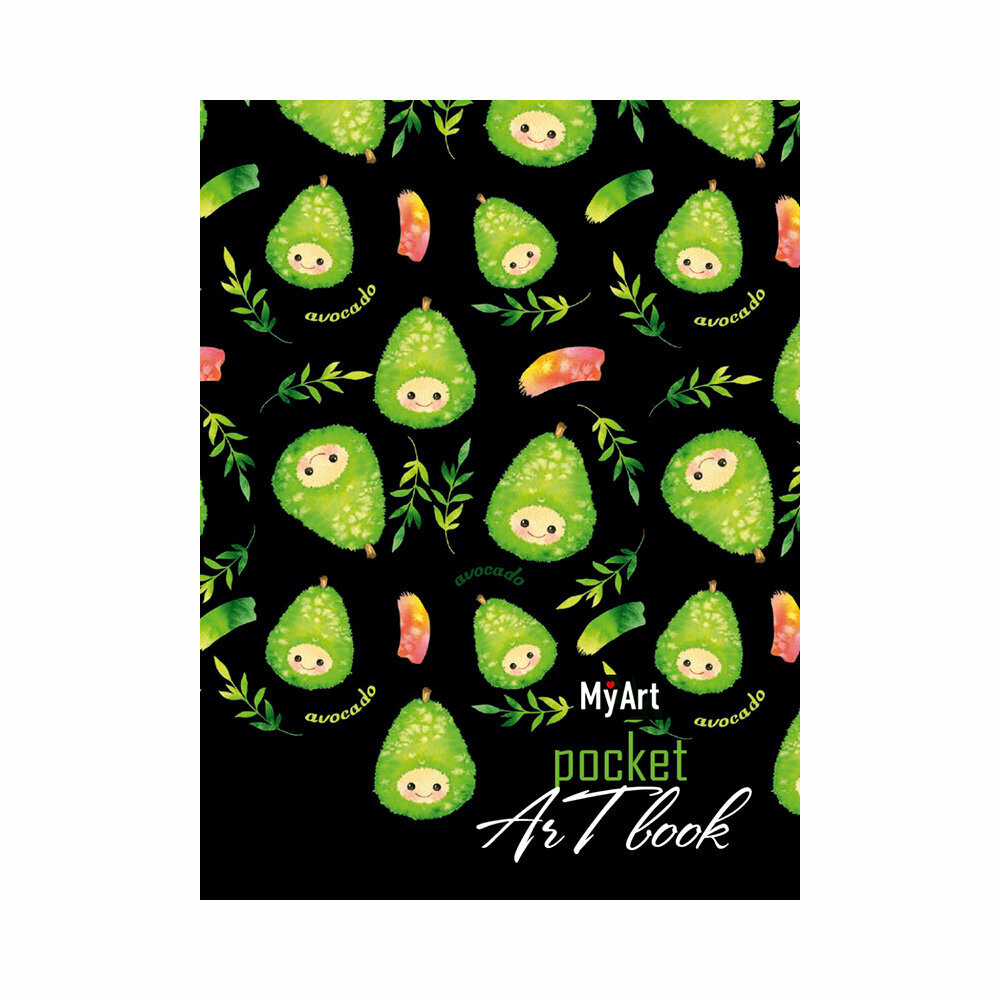 ПФ Pocket ArtBook А6 100 г/м2 ( 145х203х14 мм) 10 х 1.1 см интегральный переплет 80-2070 Авокадо