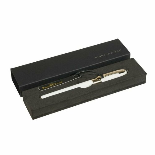 Ручка шариковая 05 мм BrunoVisconti MONACO стержень синий корпус Soft Touch белый в футляре 597₽