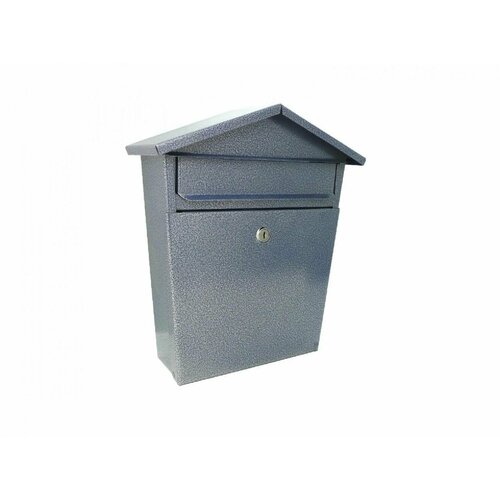 ящик почтовый домик синий с защелкой 370 220 60мм Почтовый ящик Домик VIP с/з серебро