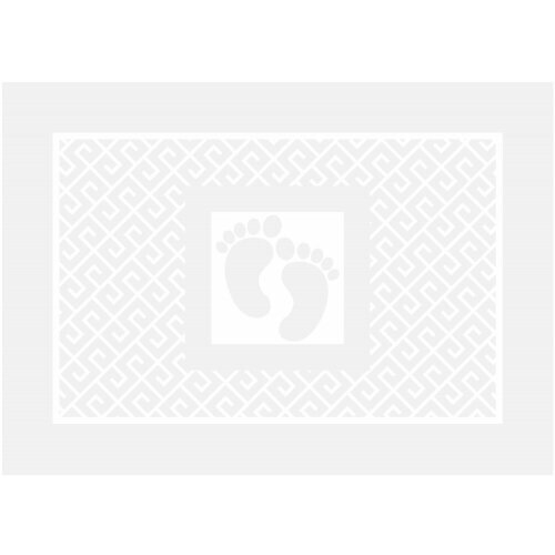 Коврик для ног махровый Артикул от 50х70, Белый, Ножки в орнаменте