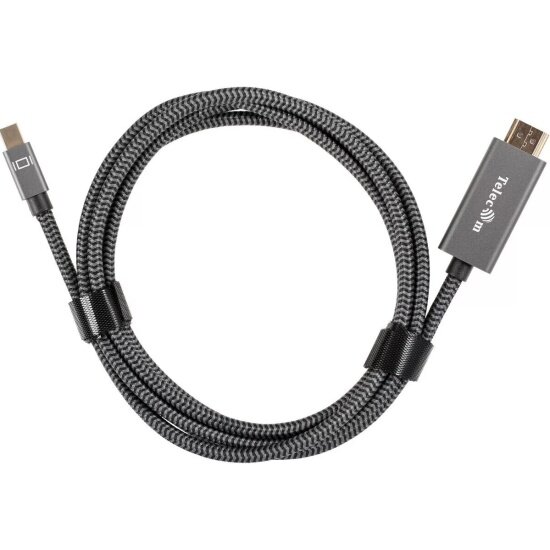 Кабель Telecom miniDisplayPort M-> HDMI M 4K@60Hz 1.8m , оплетка (TA562M-1.8M)