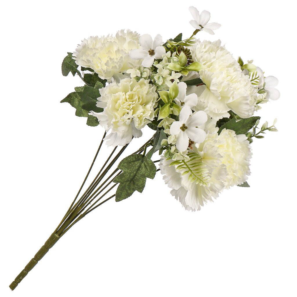 Цветок искусственный декоративный Букет, 41 см, бел, Y4-7923