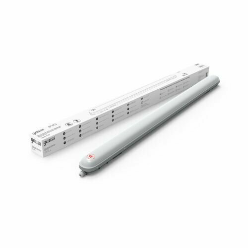 Линейный светильник Gauss IP65 LED ССП-176 EVO IP65 1200*76*66 36W 3960lm 6500K с БАП на 1ч, 1/12