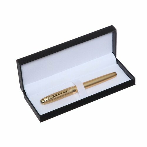 Ручка подарочная роллер, в кожзам футляре ПБ UT, корпус золото