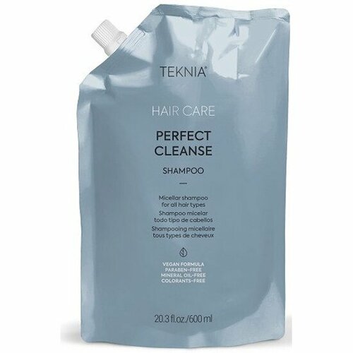 Мицеллярный шампунь для волос Lakme Teknia Perfect Cleanse Глубокое очищение, 600 мл (дой-пак)