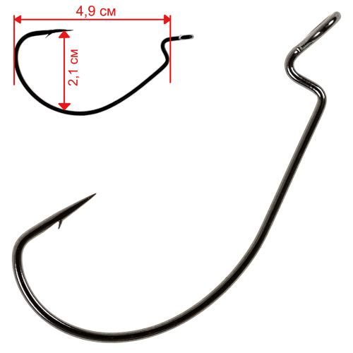 Nautilus Offset Big Eye Series Worm 1006 № 5/0 (5шт.)