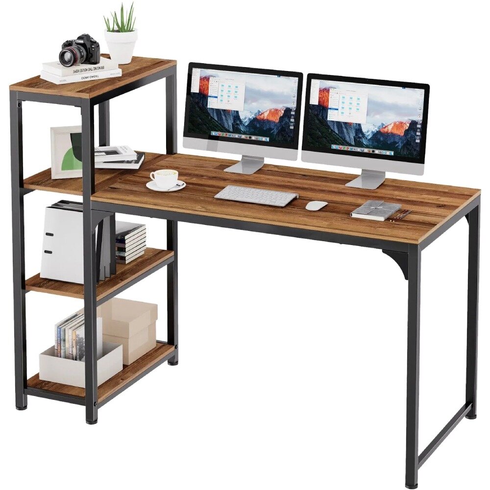 фото Компьютерный стол Eureka ZX-SH140A-RW Reclaimed Wood - темно-коричневый