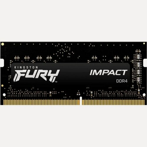 Изображение товара Оперативная память Kingston SO-DIMM DDR4 16Gb 3200MHz pc-25600 FURY Impact Black (KF432S20IB/16)
