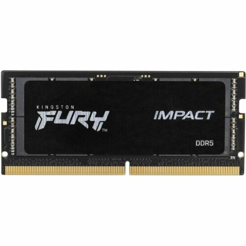 Оперативная память Kingston SO-DIMM FURY Impact 16GB DDR5-5600 CL40 1.1V (KF556S40IB-16) модуль памяти kingston fury beast black rgb ddr5 dimm 5600mhz pc 44800 cl40 16gb kf556c40bba 16