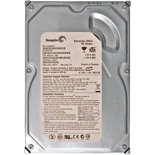 Жесткий диск Seagate ST3160212A 160Gb 7200 IDE 35 HDD 554000₽