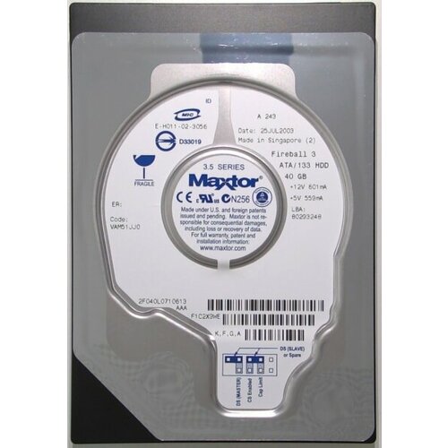 Жесткий диск Maxtor 2F040L0 40Gb 5400 IDE 3.5