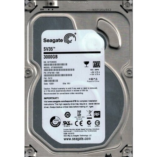 Жесткий диск Seagate 9YW166 3Tb SATAIII 35 HDD 1646000₽