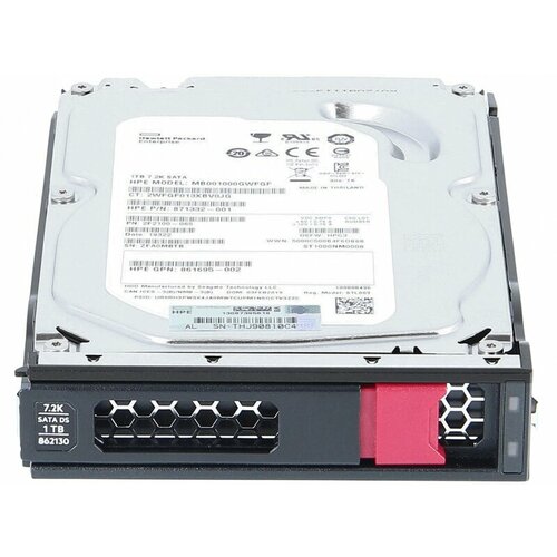 Жесткий диск HP 862130-001 1Tb 7200 SATAIII 3.5 HDD жесткий диск hp 792359 001 1tb 7200 sataiii 2 5 hdd