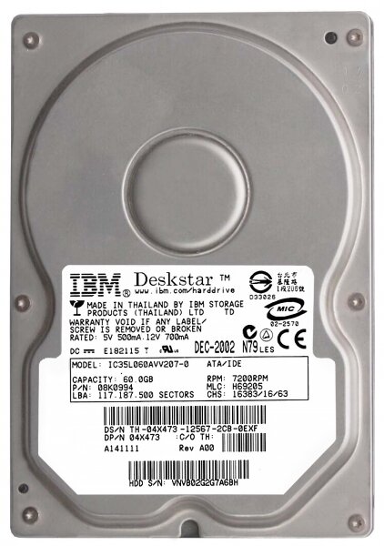 Жесткий диск Dell 4X473 60Gb IDE 3,5" HDD