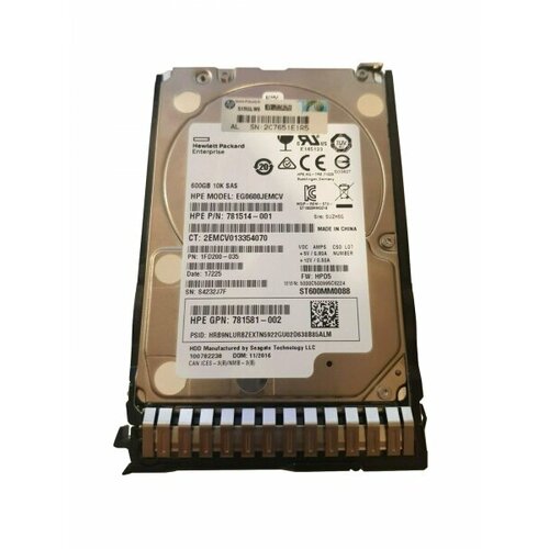 Жесткий диск HP 872477-B21 600Gb 10000 SAS 25 HDD 3399500₽